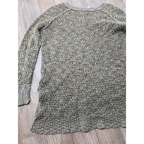Free People FP Women's S Moss Green Loose Knit Sweater Boho Acrylic Wool Blend - Picture 7 of 10